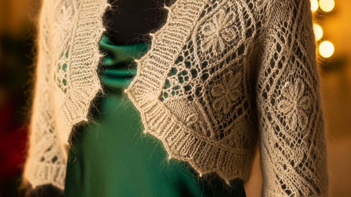 strikkeoppskrifter bolero dame fest