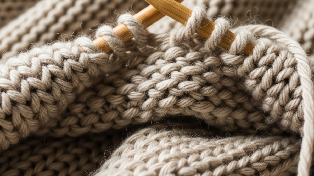 strikkeoppskrifter chunky genser tykke pinner