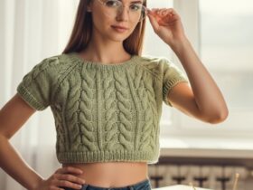 strikkeoppskrifter crop top strikk ungdom