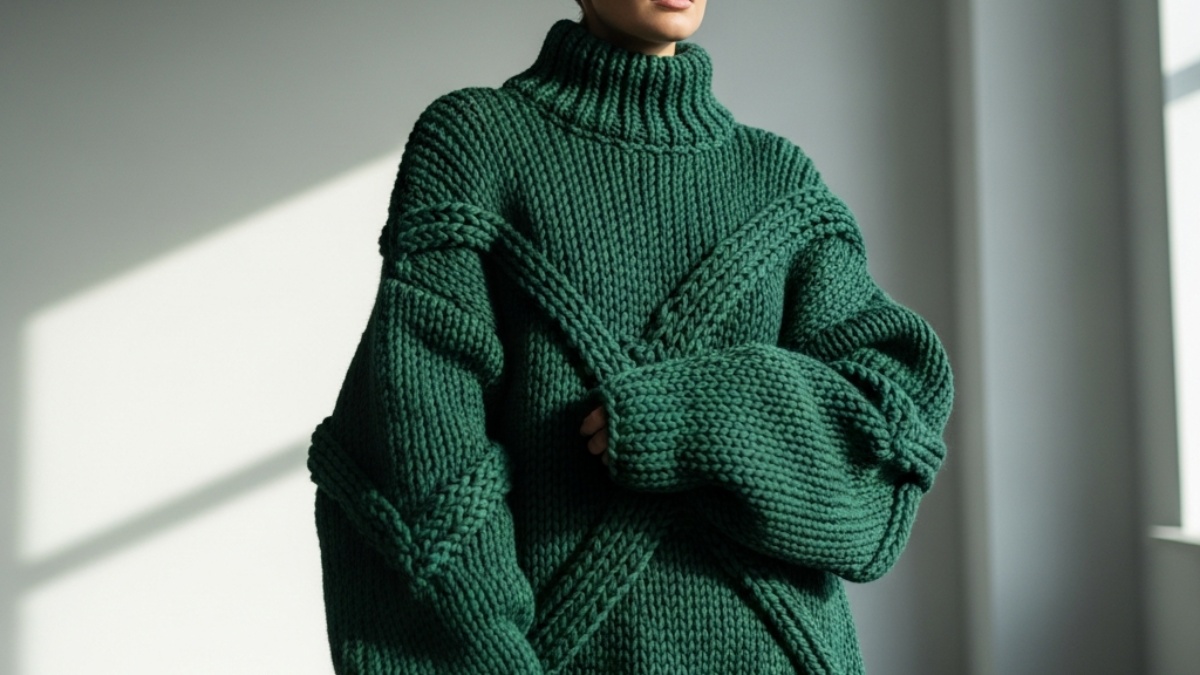 strikkeoppskrifter dame trend 2026 oversized
