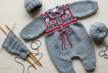 strikkeoppskrifter festdrakt baby dåp strikk