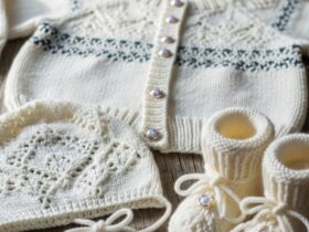 strikkeoppskrifter hente sett baby klassisk