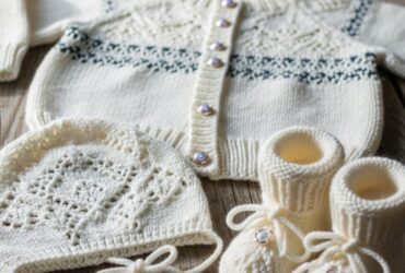 strikkeoppskrifter hente sett baby klassisk