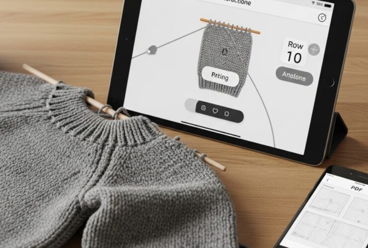 strikkeoppskrifter i PDF vs app fordeler