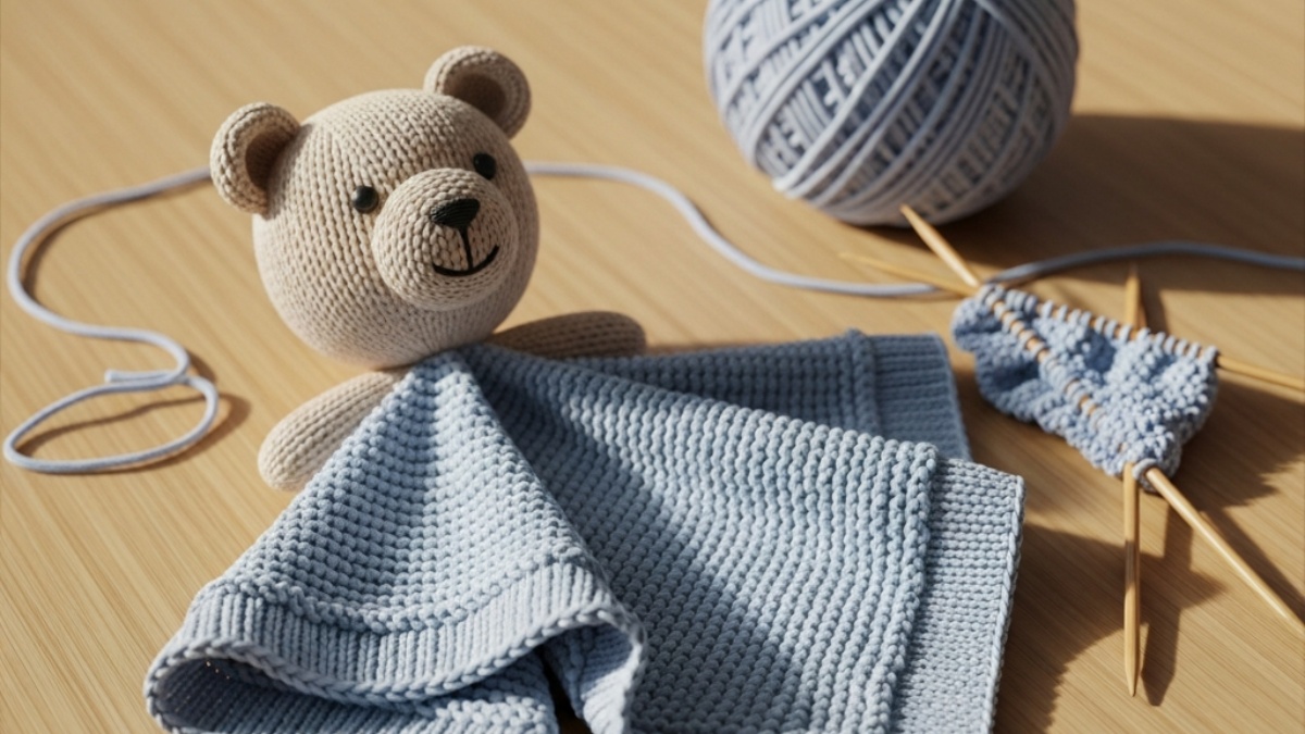 strikkeoppskrifter koseklut baby med dyrehode