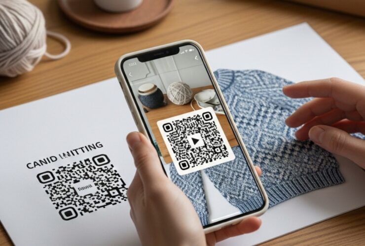 strikkeoppskrifter med QR-koder erfaringer