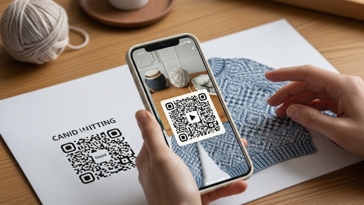strikkeoppskrifter med QR-koder erfaringer