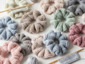 strikkeoppskrifter scrunchie restestrikk gaver