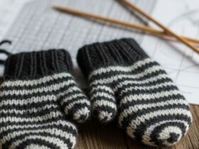 strikkeoppskrifter selbuvotter barn diagram