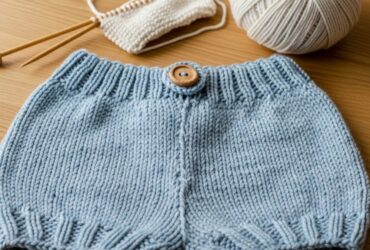 strikkeoppskrifter shorts barn bomull sommer