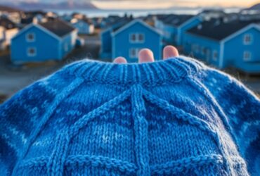 strikkeoppskrifter sortland blåbyen genser