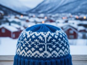 strikkeoppskrifter tromsø polarnatt lue