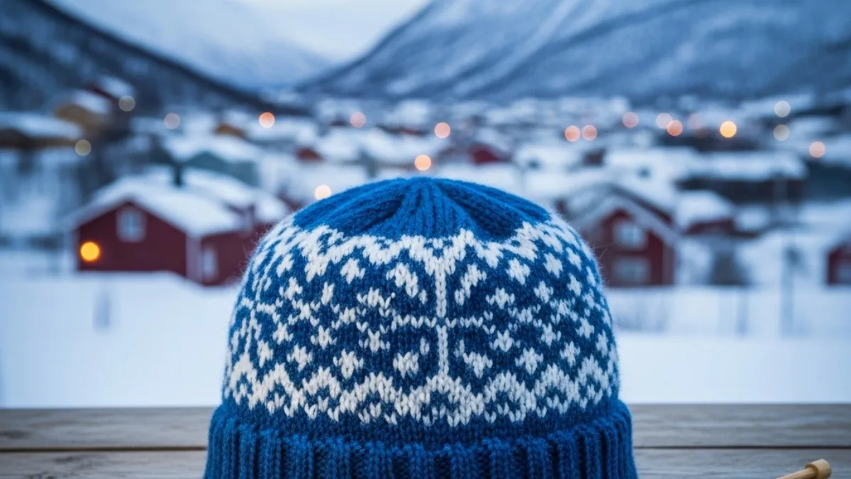 strikkeoppskrifter tromsø polarnatt lue