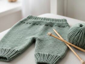 strikkeoppskrifter ullbukse baby mønster strikk