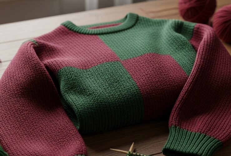strikkeoppskrifter vintage 90-talls genser