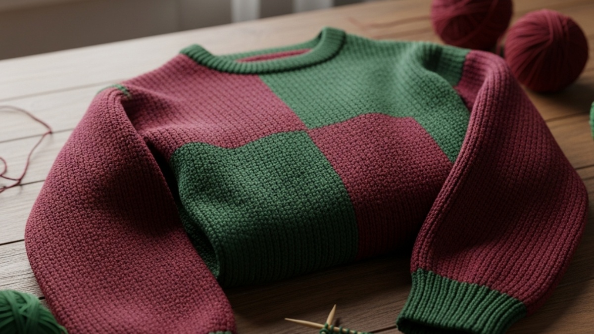 strikkeoppskrifter vintage 90-talls genser