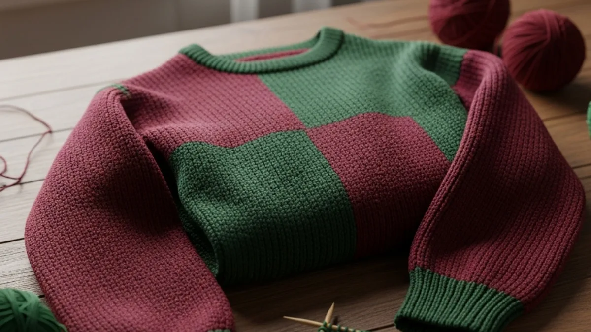 strikkeoppskrifter vintage 90-talls genser