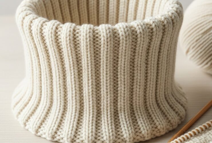 strikket hals oppskrift